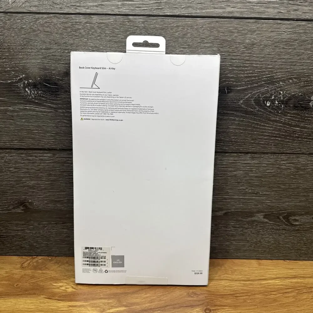 Samsung Book Cover Keyboard Slim AI Key - EF-DX820 - S10+ S9+ S9FE+ *NEW SEALED